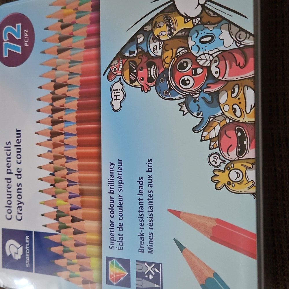 Staedtler 72pcs Colored Pencils Art Draw Tin Set. Great for Illustration Drawing